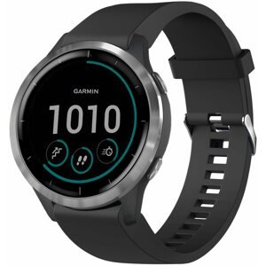 Szíj FIXED Silicone Strap Garmin QuickFit 20mm - fekete