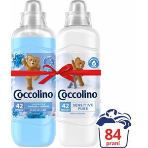 Öblítő COCCOLINO Sensitive & Blue Splash 2× 1,05 l (84 mosás)