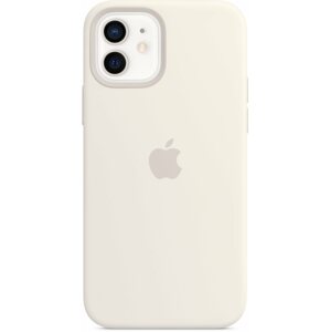 Telefon tok Apple iPhone 12/12 Pro fehér szilikon MagSafe tok