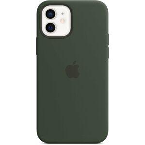 Telefon tok Apple iPhone 12 Mini ciprusi zöld szilikon MagSafe tok