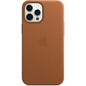 Telefon tok Apple iPhone 12 Pro Max vörösesbarna bőr MagSafe tok