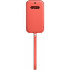 Mobiltelefon tok Apple iPhone 12/12 Pro pink citrus bőr MagSafe tok