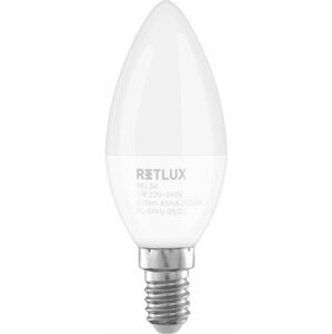 LED izzó RETLUX REL 34 LED C37 2x5W E14 WW