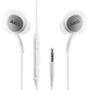 Fej-/fülhallgató Samsung Stereo HF AKG 3,5 mm, vezérlővel, Fehér (OOB Bulk)