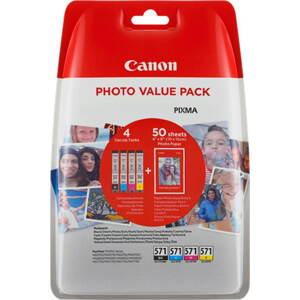 Tintapatron Canon XL CLI-571 C/M/Y/BK PHOTO VALUE Multi pack