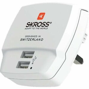 Hálózati tápegység SKROSS USB UK, 2400mA, 2× USB kimenet