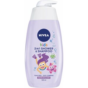 Gyerek tusfürdő NIVEA Kids 2in1 Shower & Shampoo Girl 500 ml