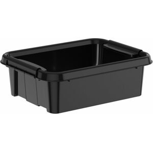 Tároló doboz Siguro Pro Box Recycled 21 l, 39,5×17,5×51 cm, fekete