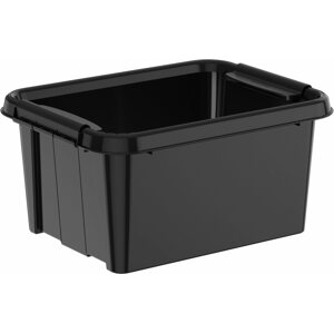 Tároló doboz Siguro Pro Box Recycled 32 l, 39,5×26×51 cm, fekete