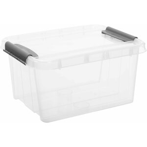 Tároló doboz Siguro Pro Box 32 l, 39,5×26×51 cm, átlátszó
