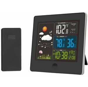Időjárás állomás Solight Időjárás állomás, színes LCD, hőmérséklet, páratartalom, RCC, fekete