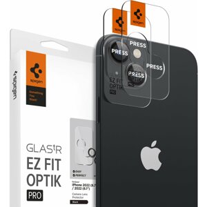 Kamera védő fólia Spigen tR EZ Fit Optik Pro 2 Pack Black iPhone 14/iPhone 14 Plus