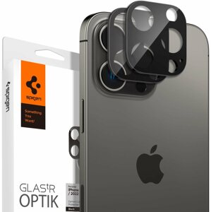 Kamera védő fólia Spigen tR Optik 2 Pack Black iPhone 14 Pro/iPhone 14 Pro Max