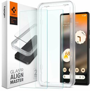 Üvegfólia Spigen Glass AlignMaster 2 Pack Clear Google Pixel 6a üvegfólia