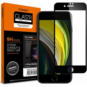 Üvegfólia Spigen Glass FC HD Black iPhone SE 2022/SE 2020/8/7 üvegfólia