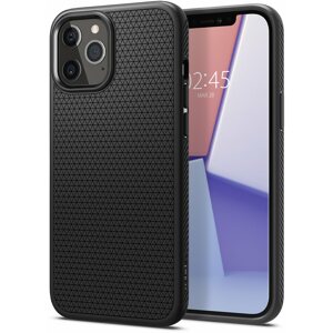 Telefon tok Spigen Liquid Air iPhone 12/iPhone 12 Pro fekete tok