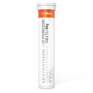 Multivitamin GymBeam 100% Multivitamin, 20 tabletta, narancs