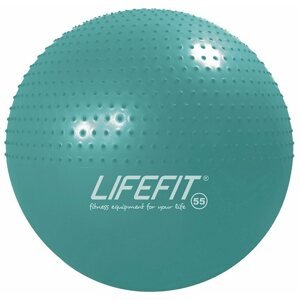 Fitness labda Lifefit Masszázs labda 55 cm, türkiz