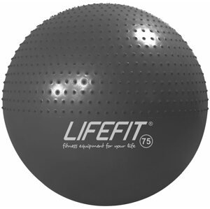 Fitness labda Lifefit masszázslabda 75 cm, sötétszürke