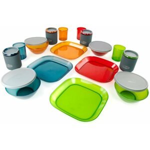 Kemping edény GSI Outdoors Infinity 4 Person Deluxe Tableset Multicolor