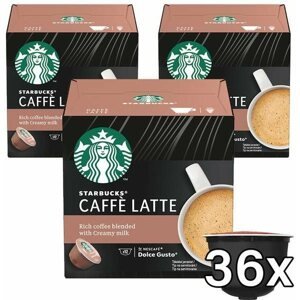 Kávékapszula STARBUCKS® Caffe Latte by NESCAFE® DOLCE GUSTO® - 3x12 db csomag