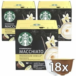 Kávékapszula STARBUCKS® Madagascar Vanilla Latte Macchiato by NESCAFE® DOLCE GUSTO® 36 db, 18+18 db