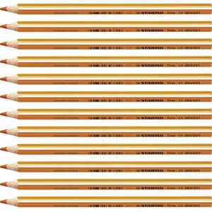 Színes ceruza STABILO Trio vastag - 12 db-os kiszerelés - narancsszín