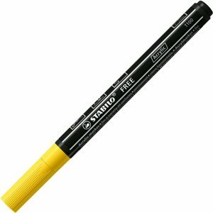 Marker STABILO FREE Acrylic T100 1 - 2 mm, sárga