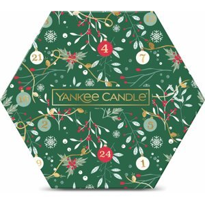 Ajándék szett YANKEE CANDLE karácsonyi ajándék készlet 18× teafény és gyertyatartó