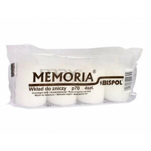 Gyertya BISPOL Temetői gyertya Memoria, fehér 4× 70 g