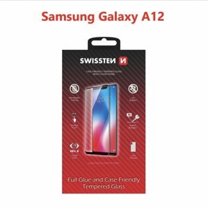 Üvegfólia Swissten Case Friendly Samsung Galaxy A12 üvegfólia - fekete