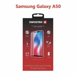 Üvegfólia Swissten Case Friendly Samsung Galaxy A50 üvegfólia - fekete