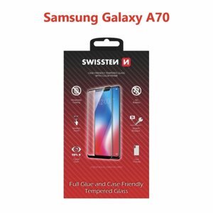 Üvegfólia Swissten Case Friendly Samsung Galaxy A70 üvegfólia - fekete