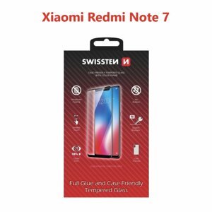 Üvegfólia Swissten Case Friendly Xiaomi Redmi Note 7 üvegfólia - fekete