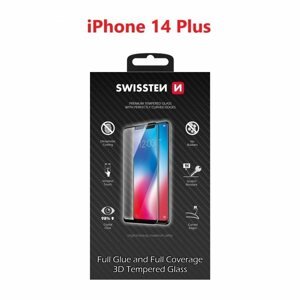 Üvegfólia Swissten Full Glue Apple iPhone 14 Plus 3D üvegfólia - fekete