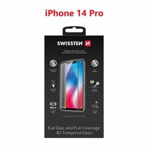 Üvegfólia Swissten Full Glue Apple iPhone 14 Pro 3D üvegfólia - fekete