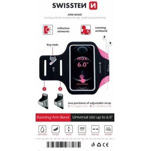 Mobiltelefon tok Swissten Armband 6,0" rózsaszín tok