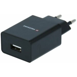 Töltő adapter Swissten Smart IC 1 x USB 1A power töltőfej + 1,2m USB to microUSB kábel - fekete