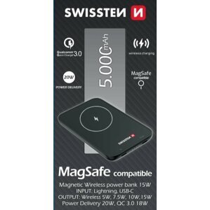 Power bank Swissten Power Bank for iPhone 12 (MagSafe compatible) 5000 mAh