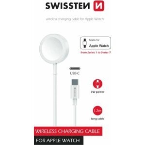 Tápkábel Swissten Mágneses töltőkábel Apple Watchhoz, USB-C 1,2 m