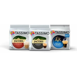 Kávékapszula Tassimo PACK Alza - Au Lait, Espresso, Decaf