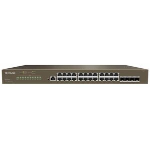 Smart Switch Tenda TEG3328F - Gigabit L2 switch 24x RJ45 + 4x SFP ports, VLAN, Smart QoS, STP/RSTP/MSTP, DHCP Sno