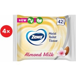 Nedves wc papír ZEWA Almond Milk Nedves toalettpapír (4× 42 db)