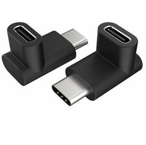 Átalakító AKASA 90° USB 3.1 Gen2 Type-C - Type-C adapter, 2 pack