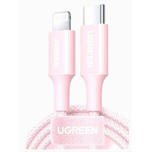 Adatkábel UGREEN USB-C to Lightning Cable 1m Pink