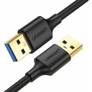 Adatkábel Ugreen USB 3.0 (M) to USB 3.0 (M) Cable Black 1m
