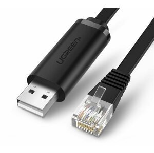 Adatkábel Ugreen USB To RJ-45 Console Cable Black 1.5m