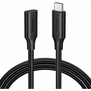 Adatkábel Ugreen USB-C/M to USB-C/F Gen2 5A Extension Cable 1m Black