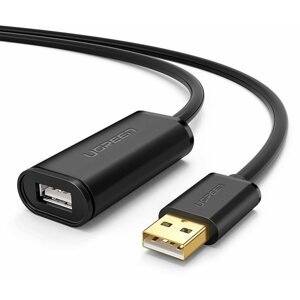 Adatkábel UGREEN USB 2.0 Active Extension Cable 5m Black