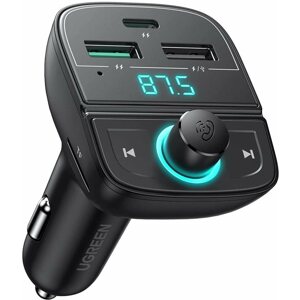 FM Transzmitter UGREEN Bluetooth Car Charger 5.0 (PD, QC3.0, USB Flash Drive, TF)